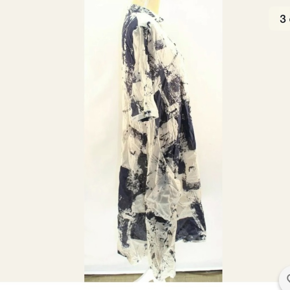 Amato Rizzi Dress Ink Abstract Button-Up Maxi - Picture 3 of 7